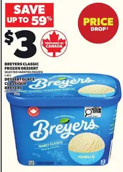 Independent Grocer BREYERS CLASSIC FROZEN DESSERT, 1.41 L offer