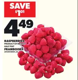 Independent Grocer RASPBERRIES, HALF PINT offer