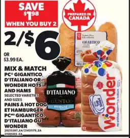 Independent Grocer PC GIGANTICO D'ITALIANO OR WONDER HOTS AND HAMS offer