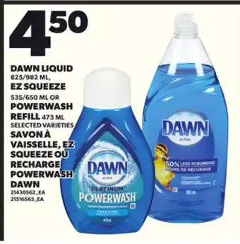 Independent Grocer DAWN LIQUID, 825/982 ML, EZ SQUEEZE 535/650 ML, OR POWERWASH REFILL REFILL, 473 ML offer
