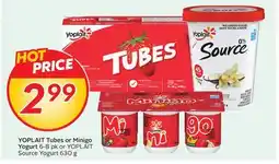 Sobeys Tubes or Minigo Yogurt offer