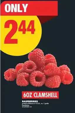 No Frills CLAMSHELL RASPBERRIES offer