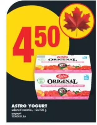No Frills ASTRO YOGURT, 12x100 g offer