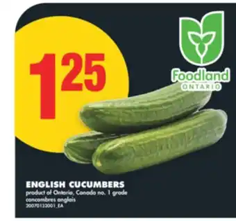 No Frills ENGLISH CUCUMBERS offer