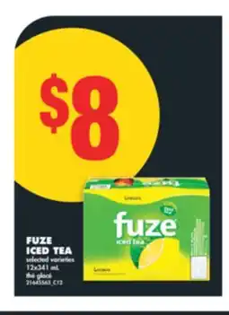 No Frills FUZE ICED TEA, 12x341 mL offer