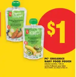 No Frills PC ORGANICS BABY FOOD POUCH, 128 mL offer