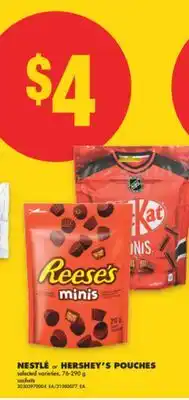 No Frills NESTLÉ or HERSHEY'S POUCHES, 76-290 g offer