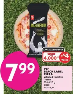No Frills PC BLACK LABEL PIZZA, 370-420 g offer