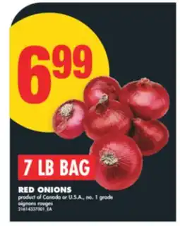 No Frills RED ONIONS, 7 LB BAG offer