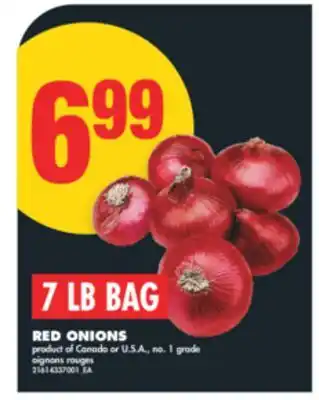 No Frills RED ONIONS, 7 LB BAG offer
