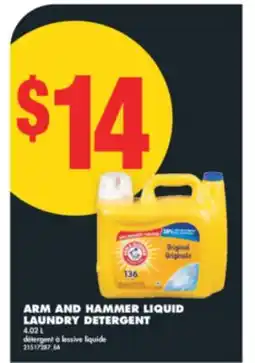 No Frills ARM AND HAMMER LIQUID LAUNDRY DETERGENT, 4.02L offer