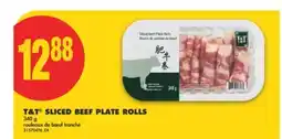 No Frills T&T SLICED BEEF PLATE ROLLS 340 g offer