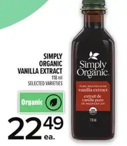 Metro SIMPLY ORGANIC VANILLA EXTRACT offer