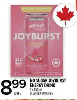 Metro NO SUGAR JOYBURST ENERGY DRINK offer
