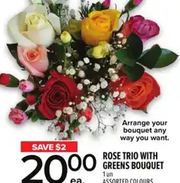 Metro ROSE TRIO WITH GREENS BOUQUET offer