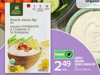 Metro SIMPLY ORGANIC FRENCH ONION DIP offer