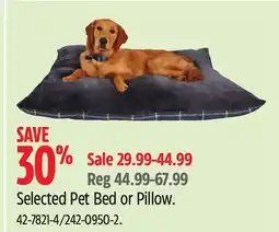 Canadian Tire Selected Pet Bed or Pillow offer