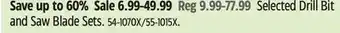 Canadian Tire MASTERCRAFT Selected Drill Bit and Saw Blade Sets offer