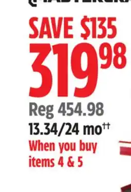 Canadian Tire Mastercraft Collection offer