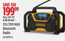 Canadian Tire DEWALT 12V/20V MAX Bluetooth Radio offer