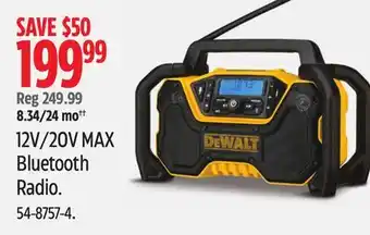 Canadian Tire DEWALT 12V/20V MAX Bluetooth Radio offer