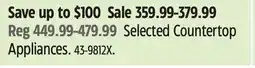 Canadian Tire Breville Selected Countertop Appliances offer
