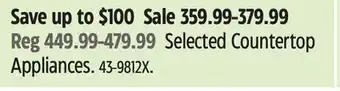 Canadian Tire Breville Selected Countertop Appliances offer