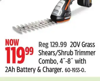 Canadian Tire 20V Grass Shears/Shrub Trimmer offer