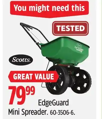 Canadian Tire Scotts EdgeGuard Mini Spreader offer