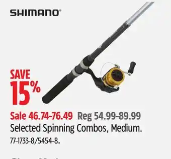 Canadian Tire Selected Spinning Combos offer