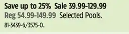 Canadian Tire Selected Pools offer