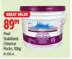 Canadian Tire Aquarius Pool Stabilized Chlorine Pucks, 10kg offer