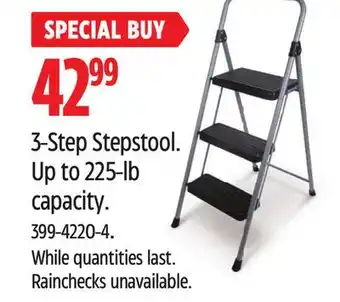 Canadian Tire 3-Step Stepstool. Up to 225-lb capacity offer