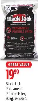 Canadian Tire Black Jack Permanent Pothole Filler, 20kg offer