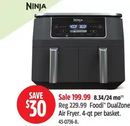 Canadian Tire Ninja Foodi DualZone Air Fryer offer