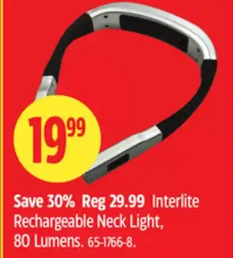 Canadian Tire Rechargeable Neck Light, 80 Lumens offer