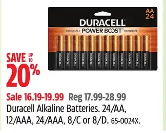 Canadian Tire Duracell Alkaline Batteries offer