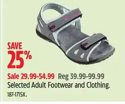 Canadian Tire Outbound Selected Adult Footwear and Clothing offer