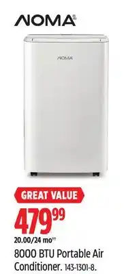 Canadian Tire NOMA 8000 BTU Portable Air Conditioner offer
