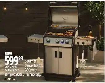 Canadian Tire Vermont Castings 3-Burner Convertible BBQ with TempASSURED Technology offer