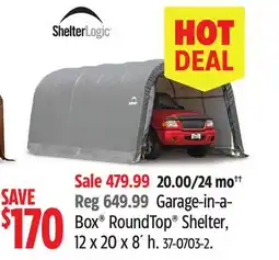 Canadian Tire Garage-in-a- Box RoundTop Shelter offer