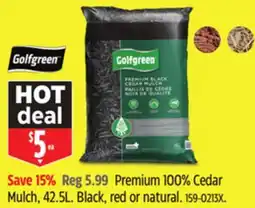 Canadian Tire Golfgreen Premium 100% Cedar Mulch offer