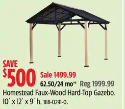 Canadian Tire Homestead Faux-Wood Hard-Top Gazebo offer