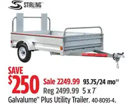 Canadian Tire Stirling 5 x 7´ Galvalume Plus Utility Trailer offer