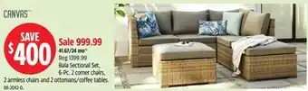 Canadian Tire Canvas Bala Sectional Set, 6-Pc offer