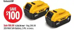 Canadian Tire Dewalt 20V MAX 5Ah Battery, 2-Pk offer