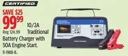 Canadian Tire CERTIFIED Traditional Battery Charger with 50A Engine Start offer