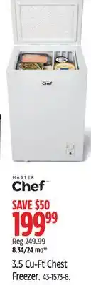 Canadian Tire Master Chef 3.5 Cu-Ft Chest Freezer offer