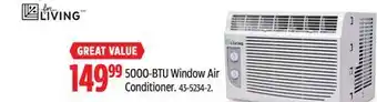 Canadian Tire FOR LIVING 5000-BTU Window Air Conditioner offer