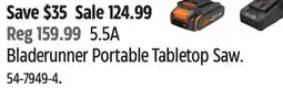 Canadian Tire Bladerunner Portable Tabletop Saw offer